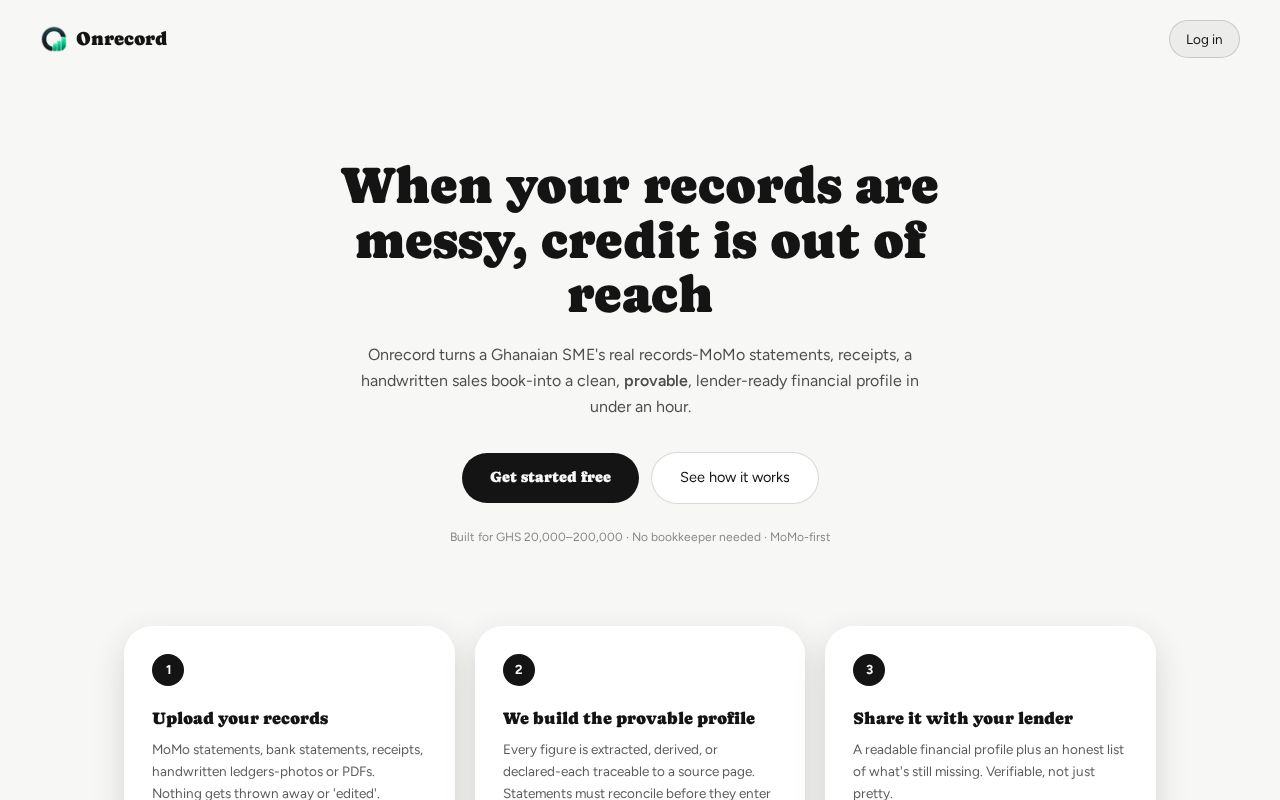Preview of Onrecord