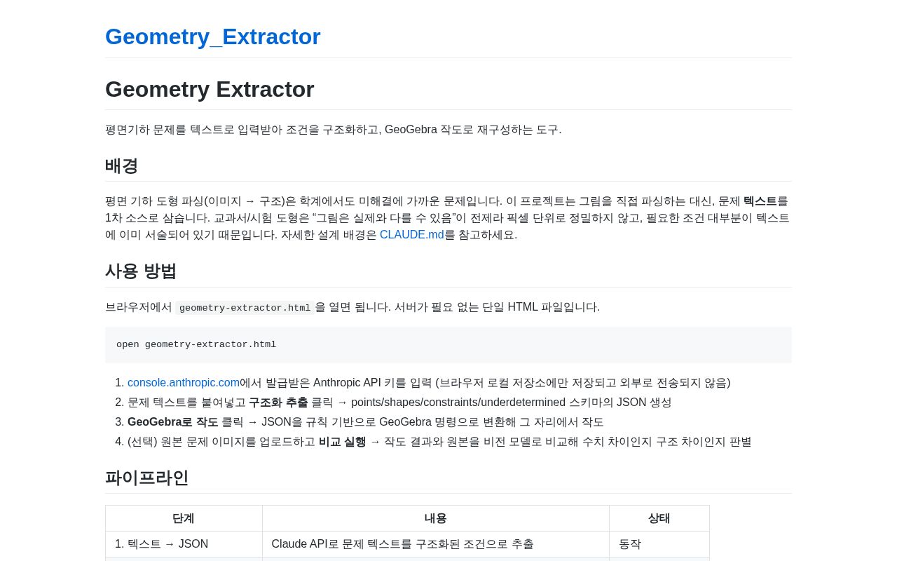 Preview of Geometry Extractor
