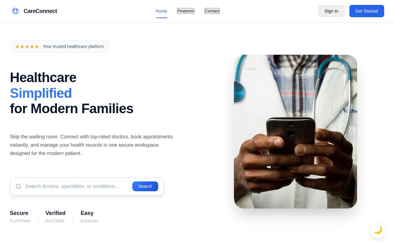 Preview of Careconnect Frontend