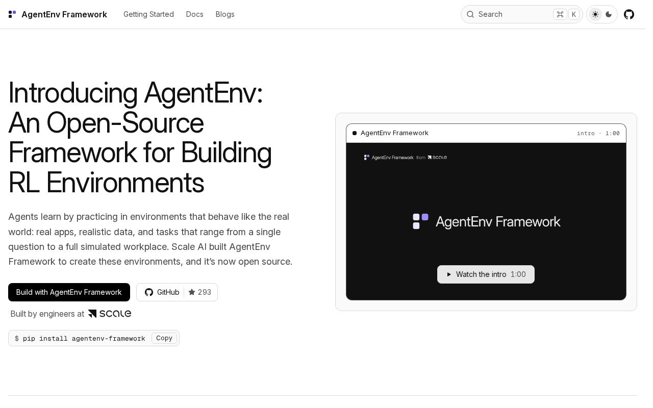 Preview of Agentenv Framework
