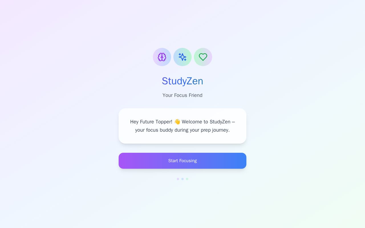 Preview of StudyZen - your focus friend