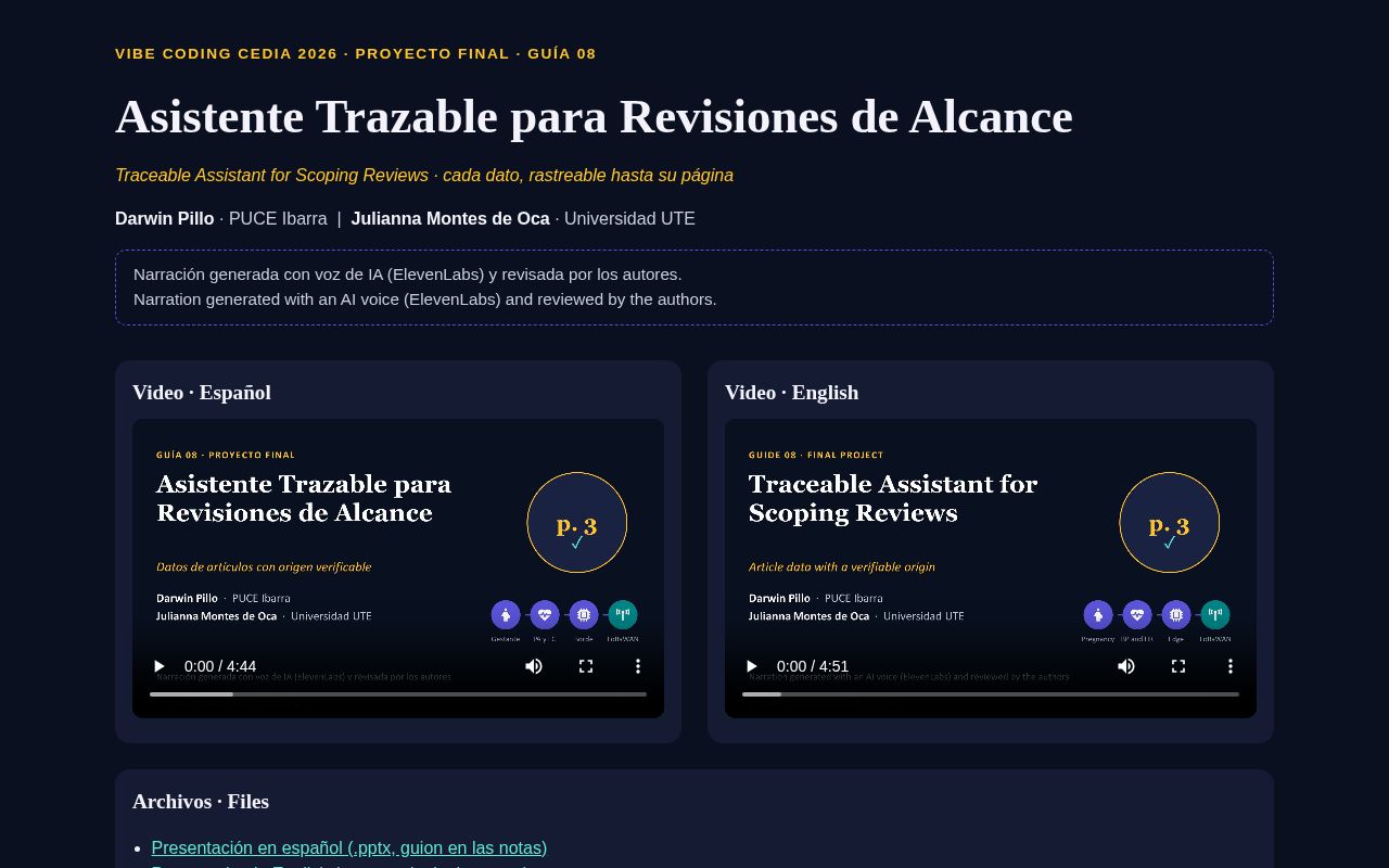 Preview of Asistente Trazable para Revisiones de Alcance