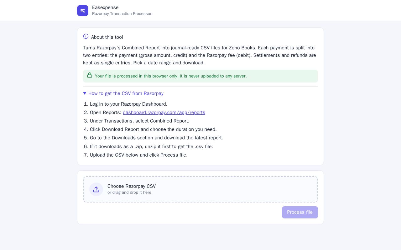 Preview of Razorpay Tnx Shorting