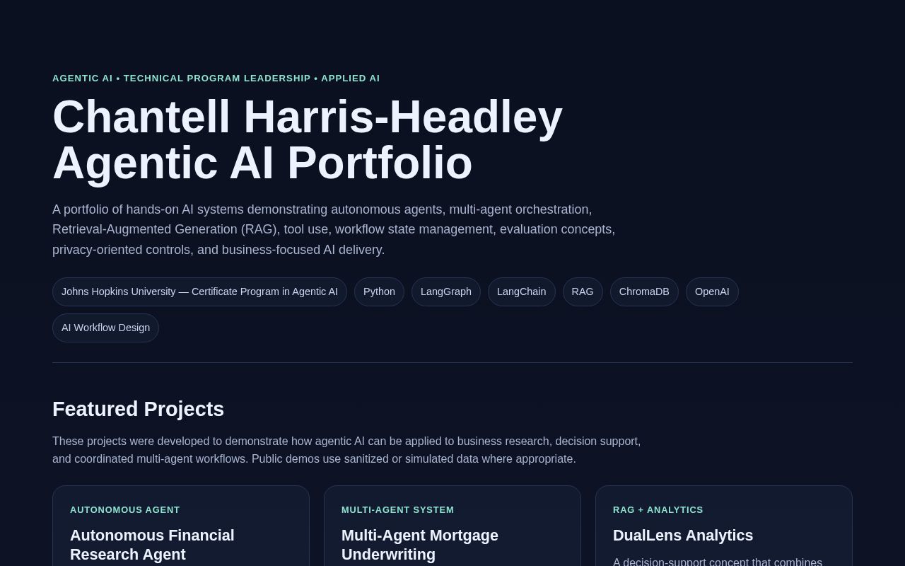 Preview of Agentic Ai Portfolio