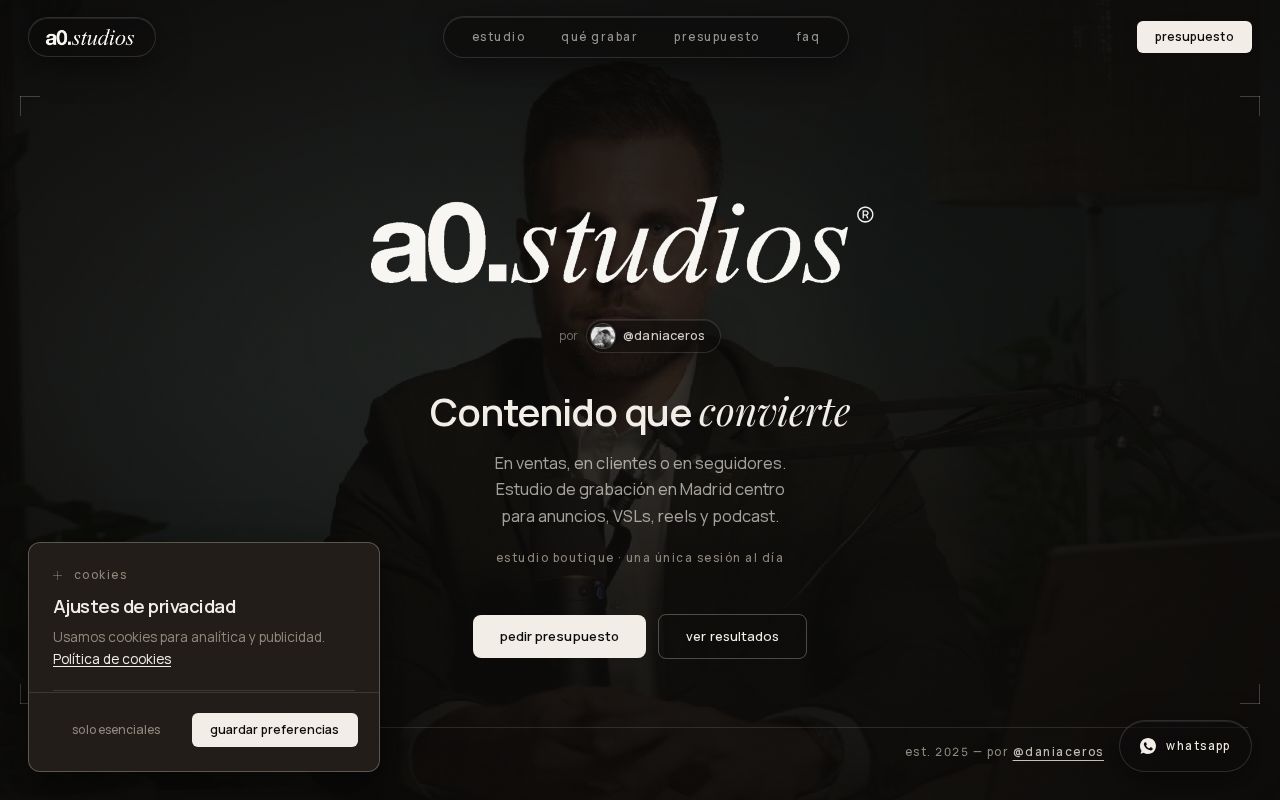 Preview of A0studios Web
