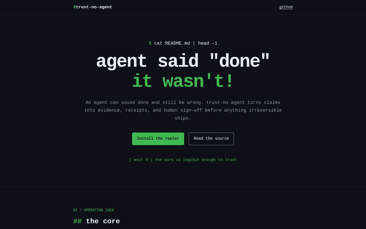 Preview of Trust No Agent