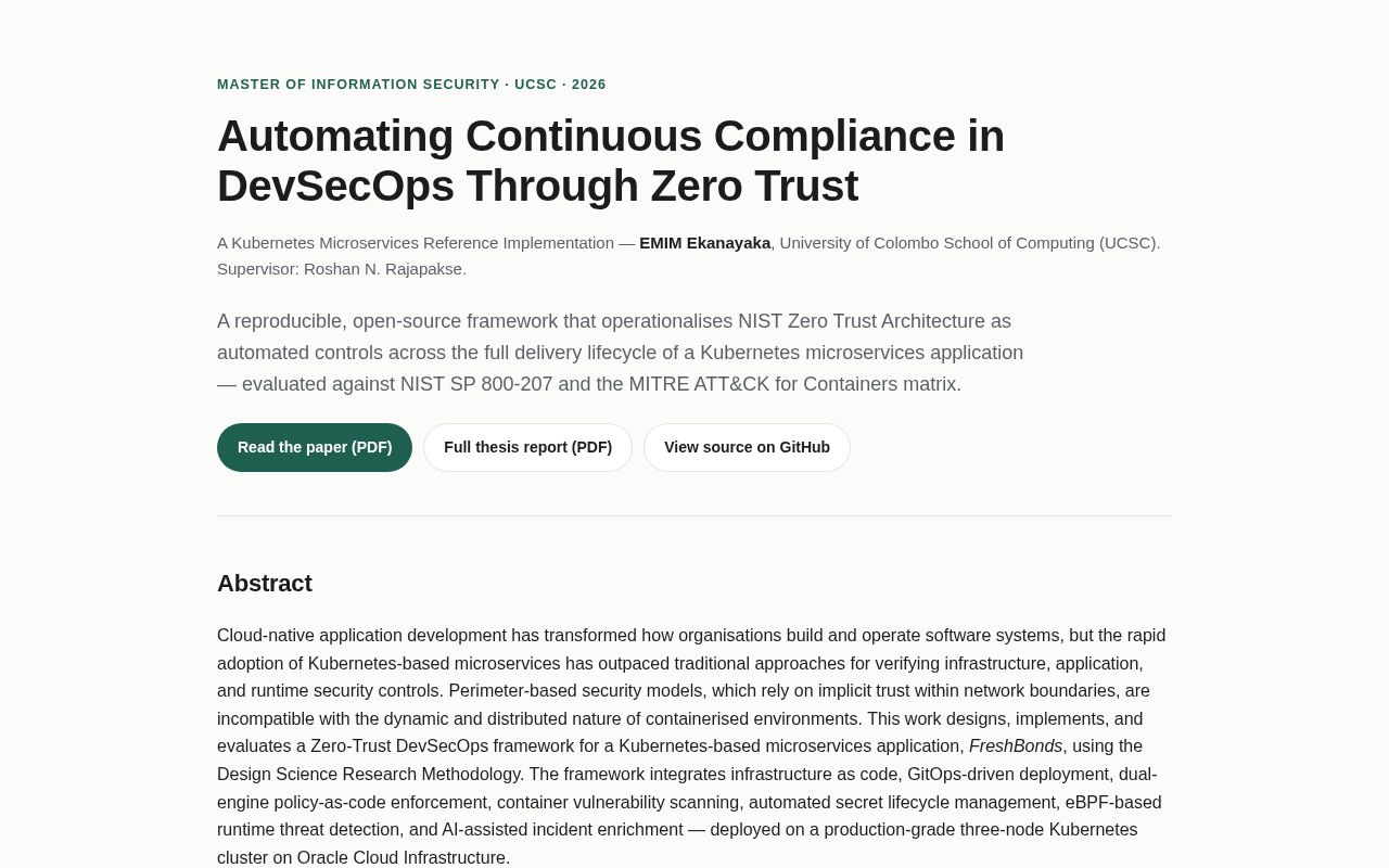 Preview of Zero Trust Devsecops