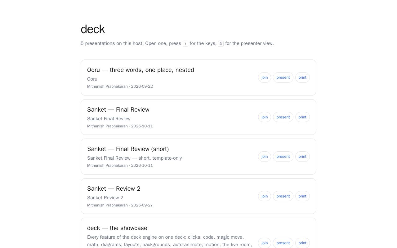 Preview of Kadal Deck