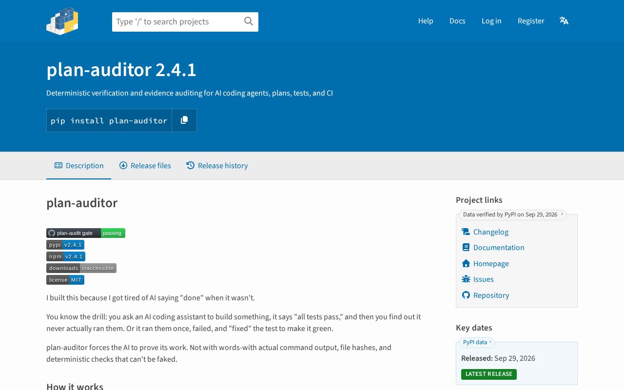 Preview of Plan Auditor