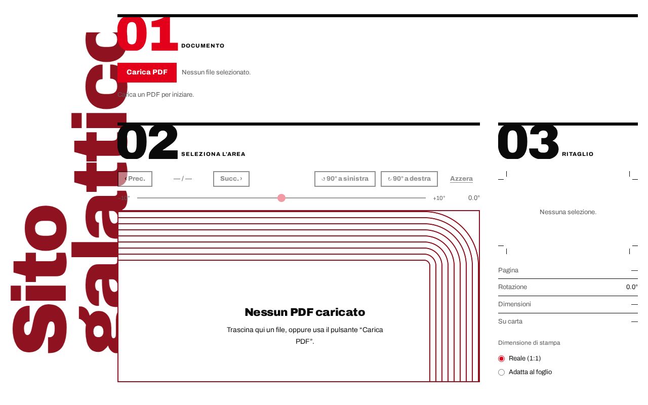 Preview of Sito Galattico Per Ritagliare Un PDF