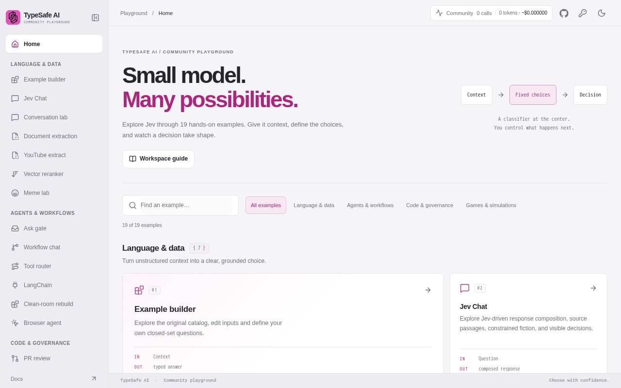 Preview of Typesafe Playground