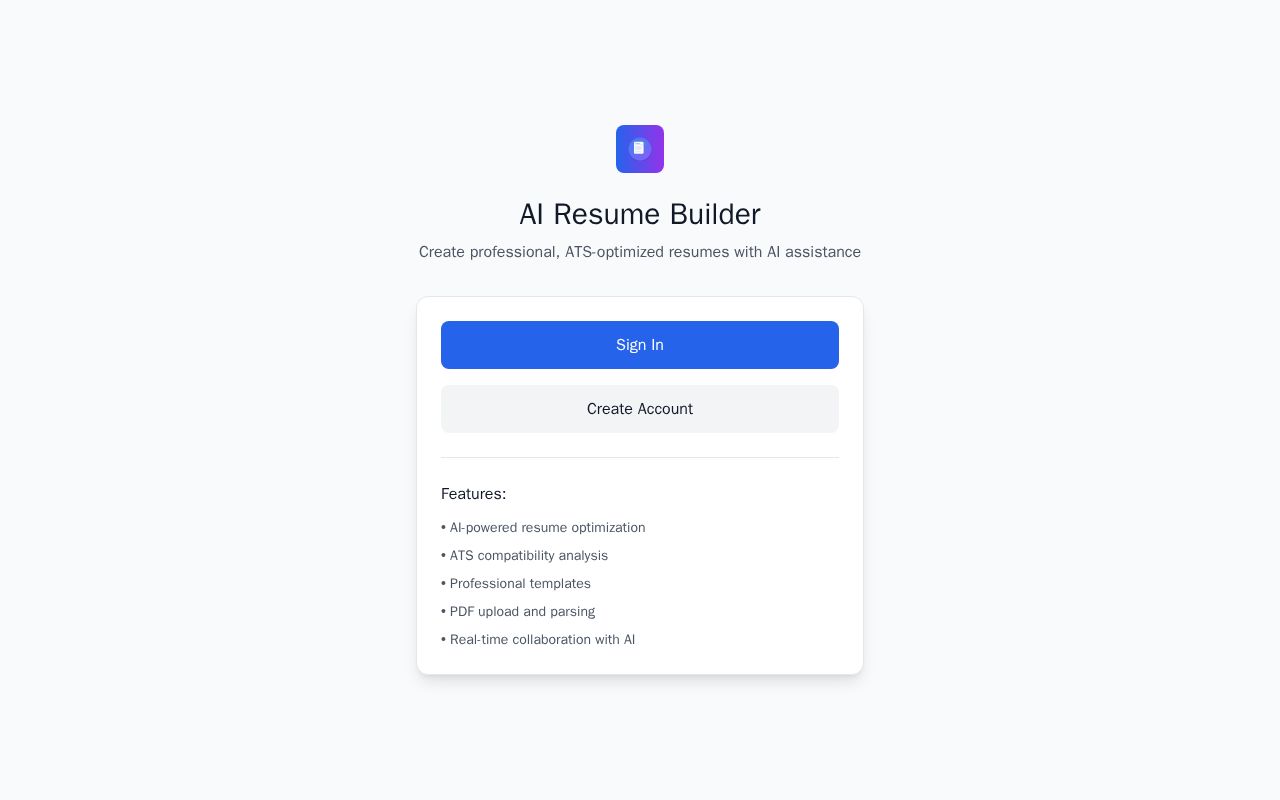 Preview of AI Resume Builder