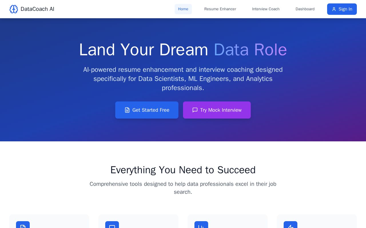Preview of DataCoach.AI