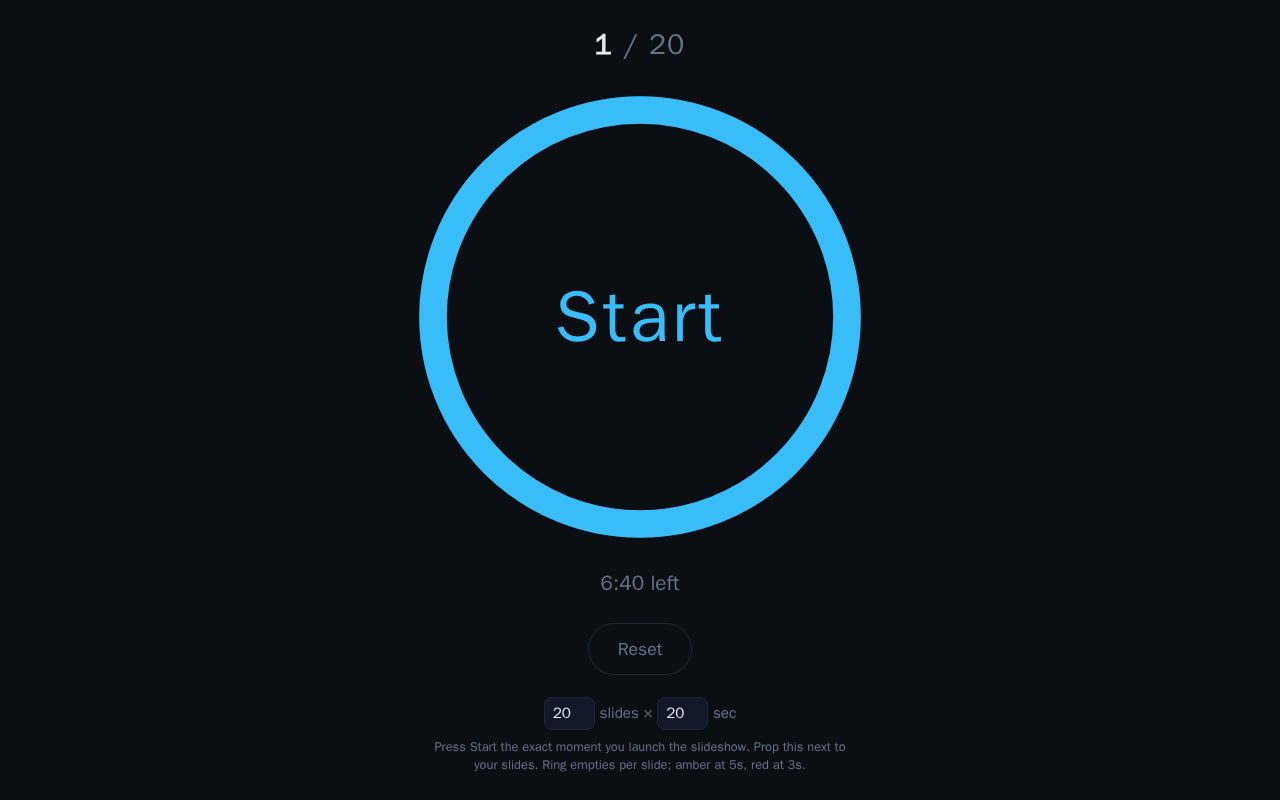 Preview of Pecha Kucha Timer