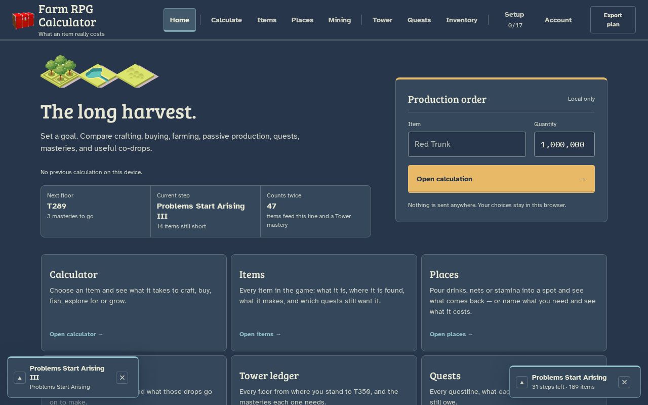 Preview of Farmrpgcalculator