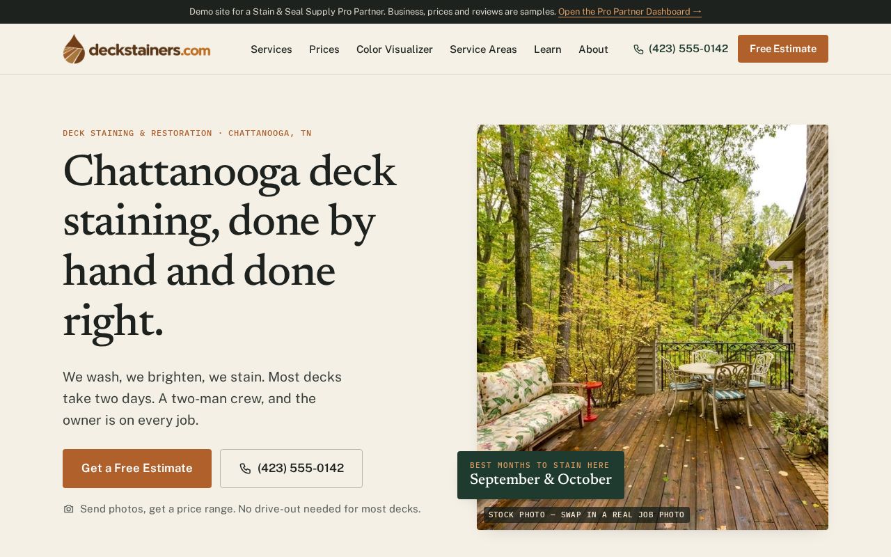 Preview of Deckstainers Mockup