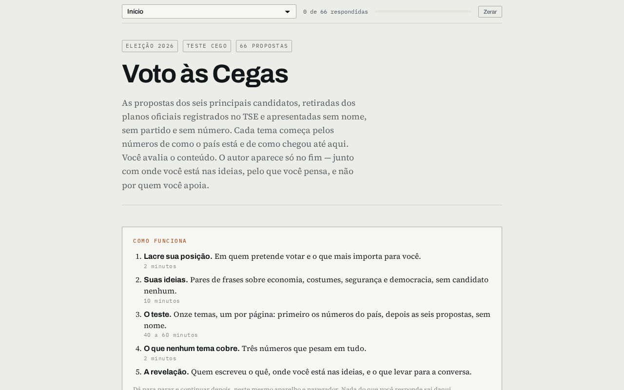 Preview of Voto às Cegas