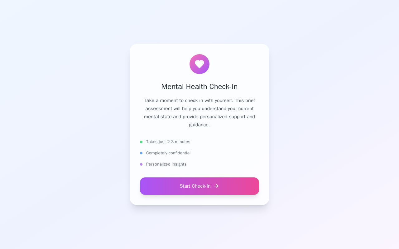 Preview of Mindful Moments: AI Mental Health CheckIn/One-Shot Challenge