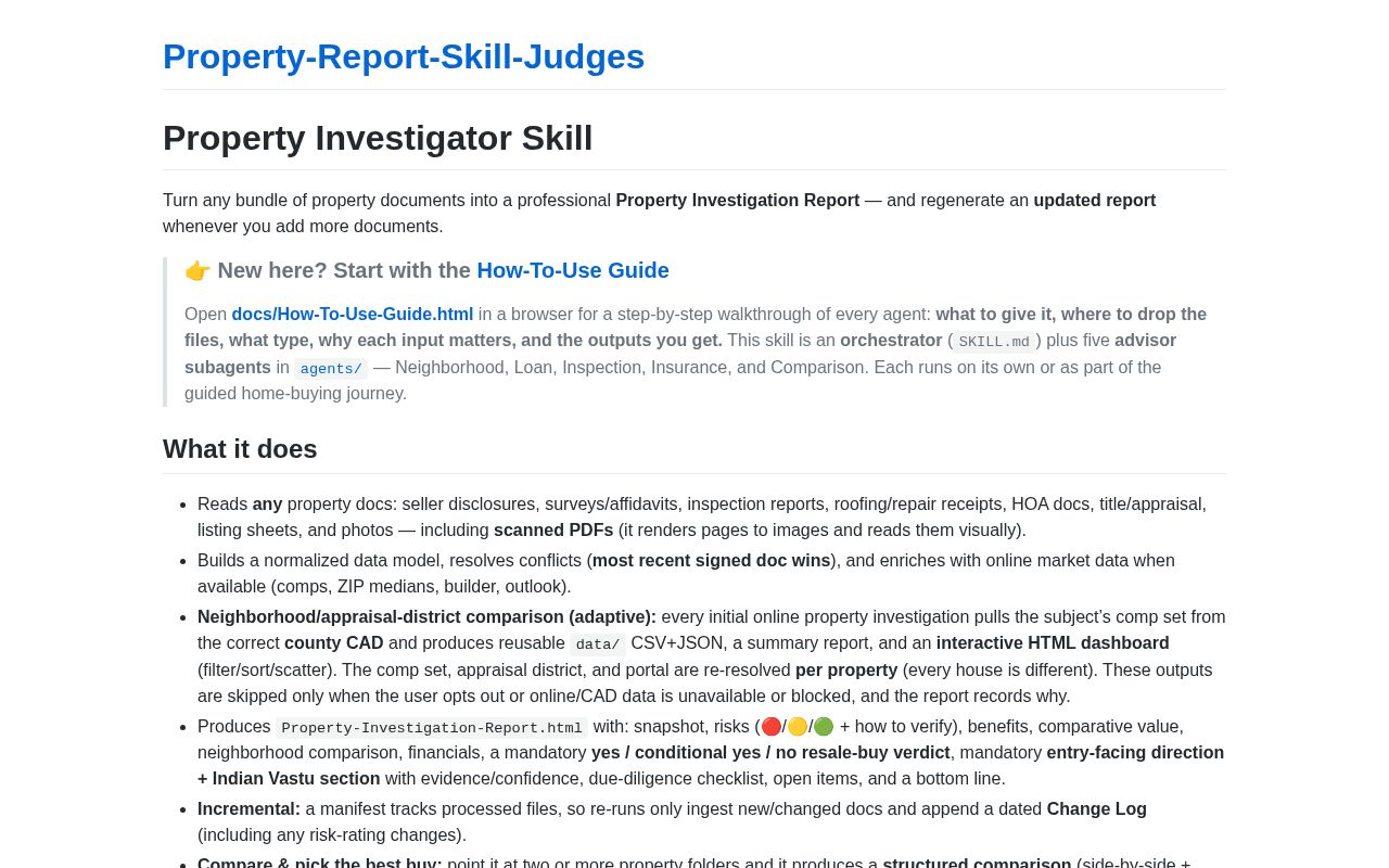 Preview of Property Report Skill Judges