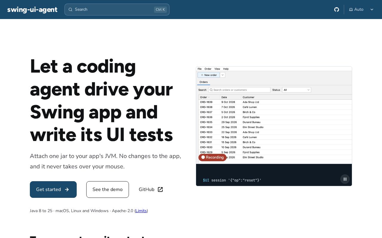 Preview of swing-ui-agent