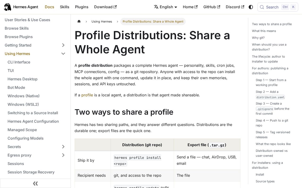 Preview of Hermes Profiles