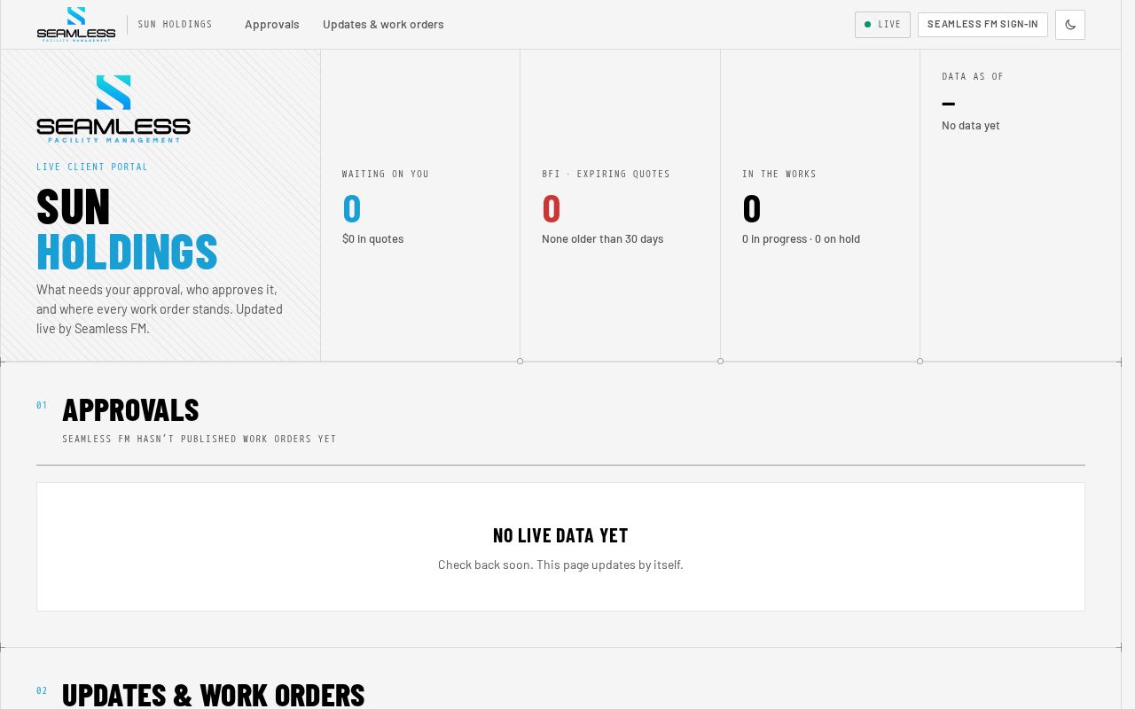 Preview of SUN Dashboard