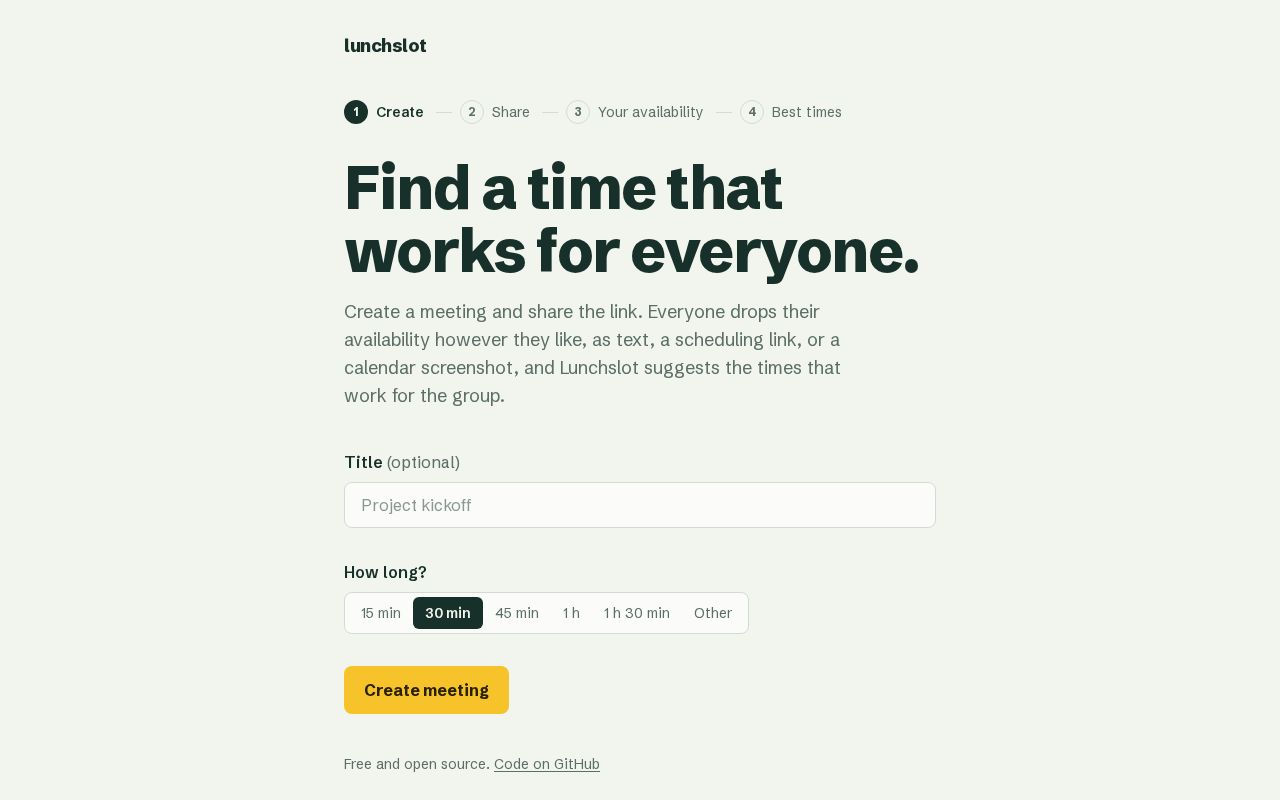Preview of Lunchslot