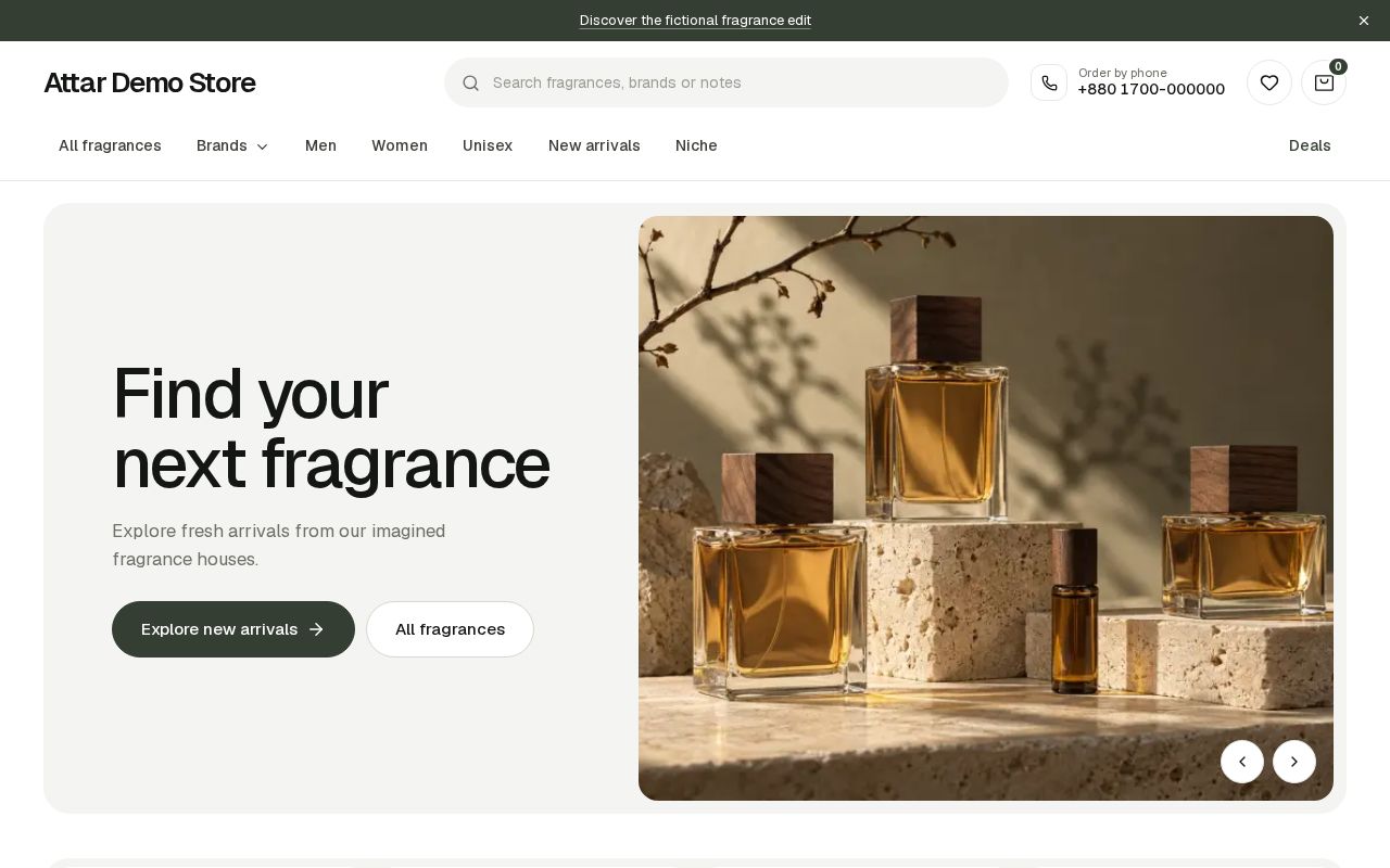 Preview of Nextjs Perfume Store