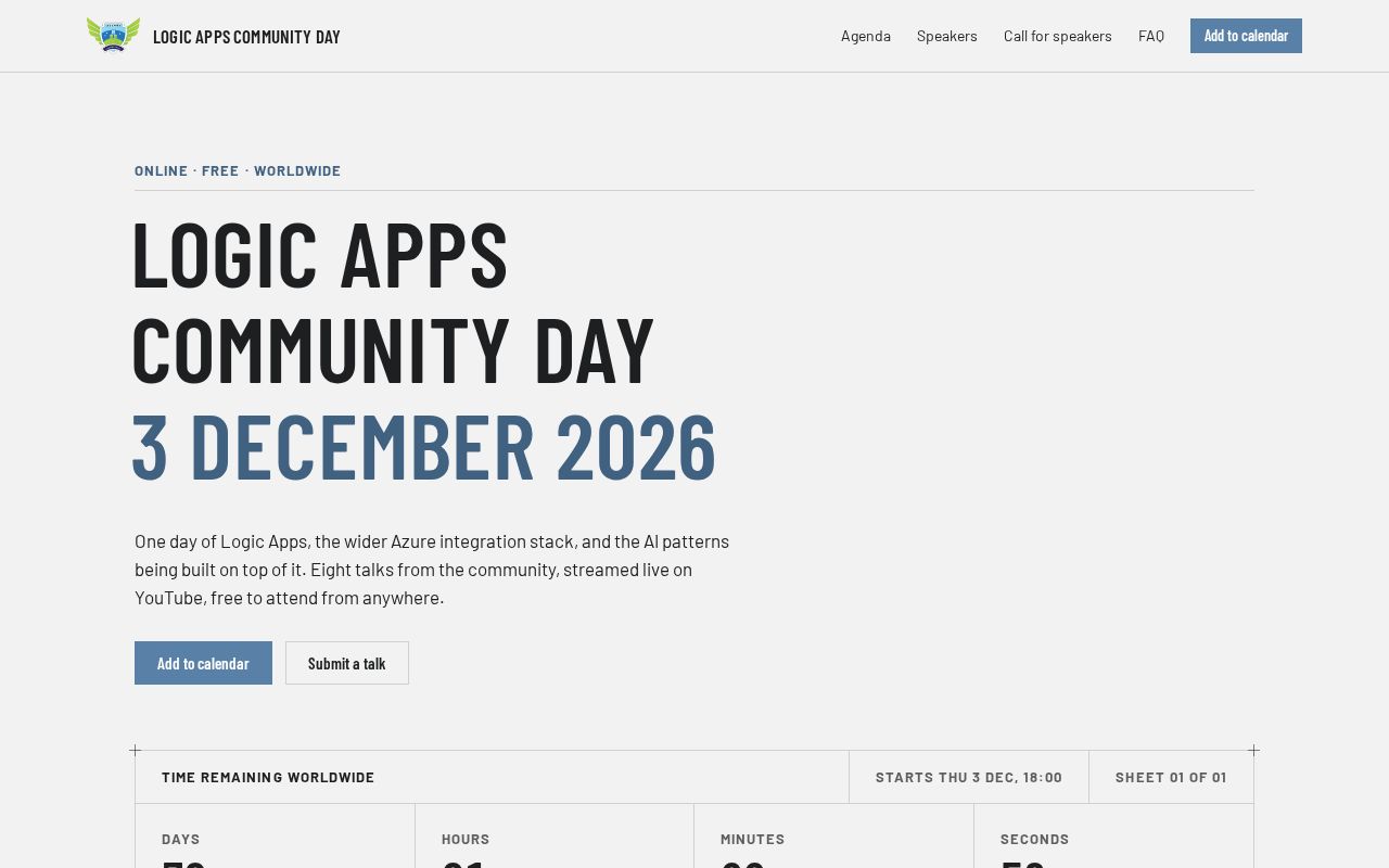 Preview of Logic Apps Community Day 2026