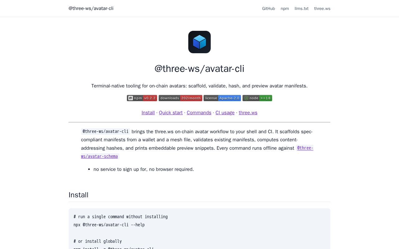 Preview of Three Ws Avatar Cli