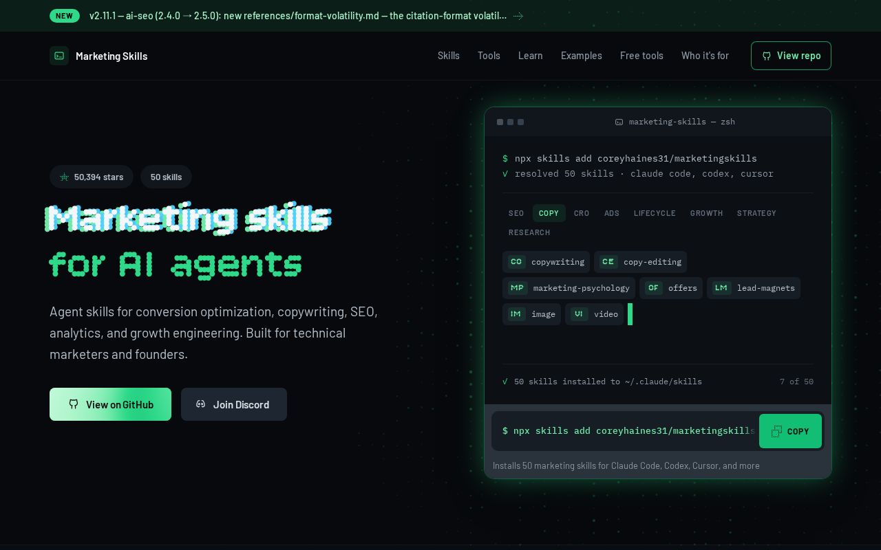Preview of Agent Marketing Skills