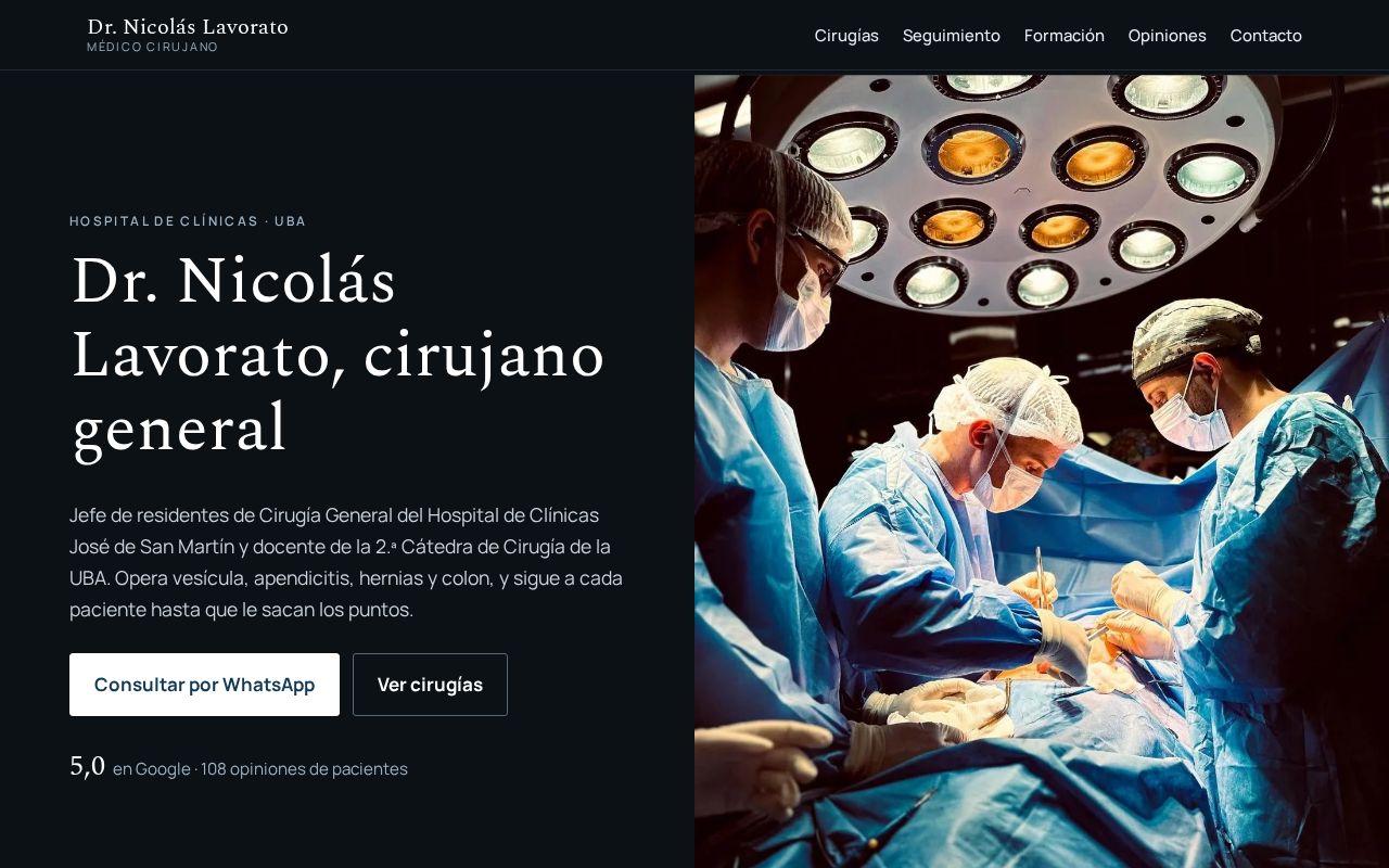 Preview of Nicolas Lavorato Website