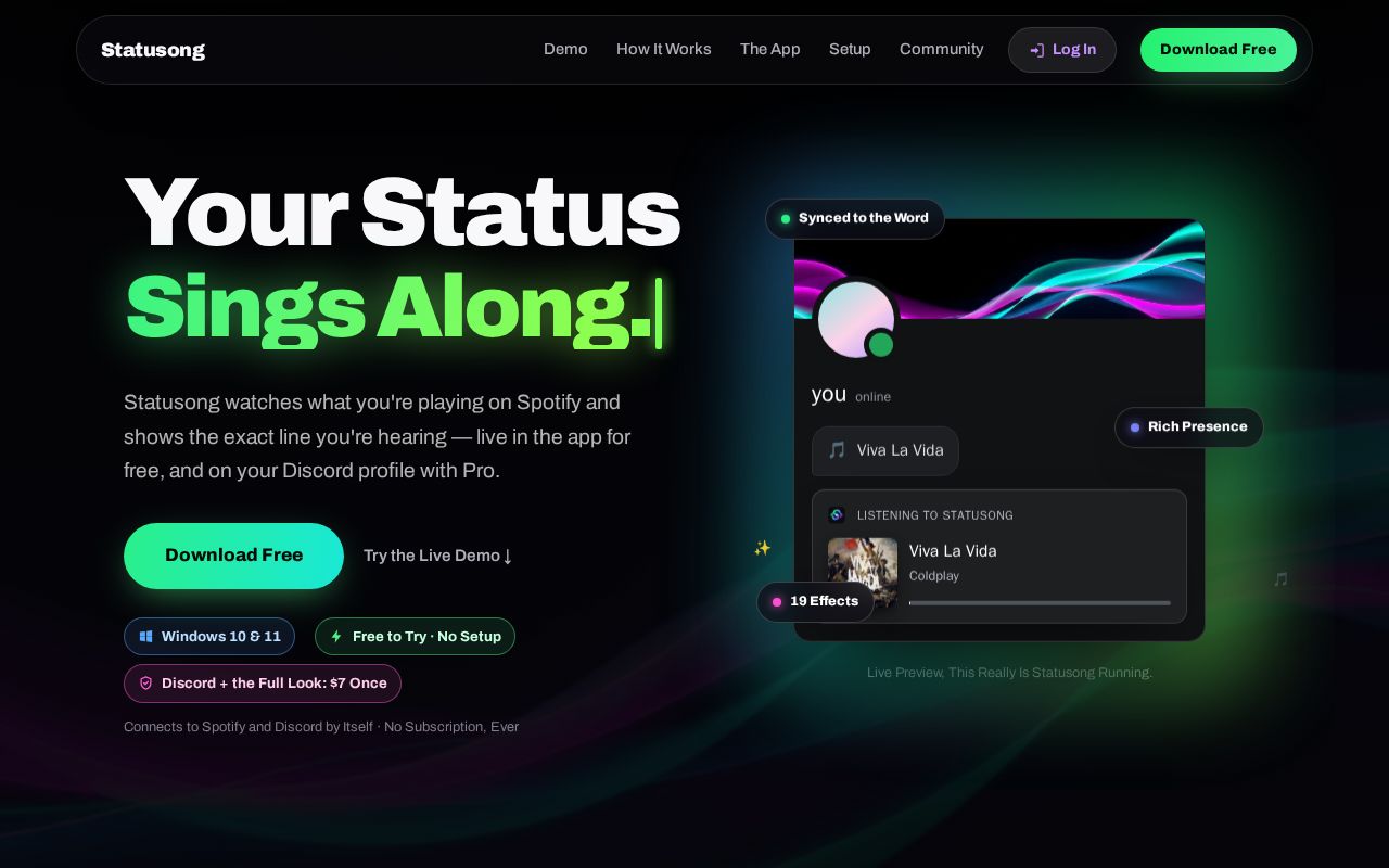Preview of Statusong