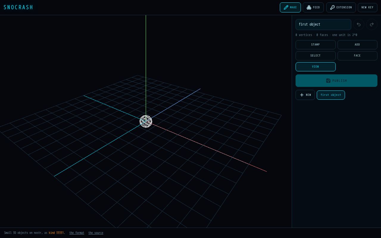 Preview of Simple Nostr Objects: make, publish, browse and remix small 3D objects on nostr