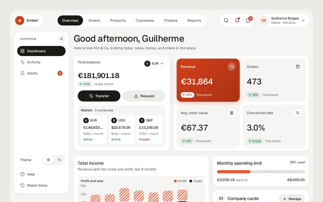 Preview of Ember Commerce