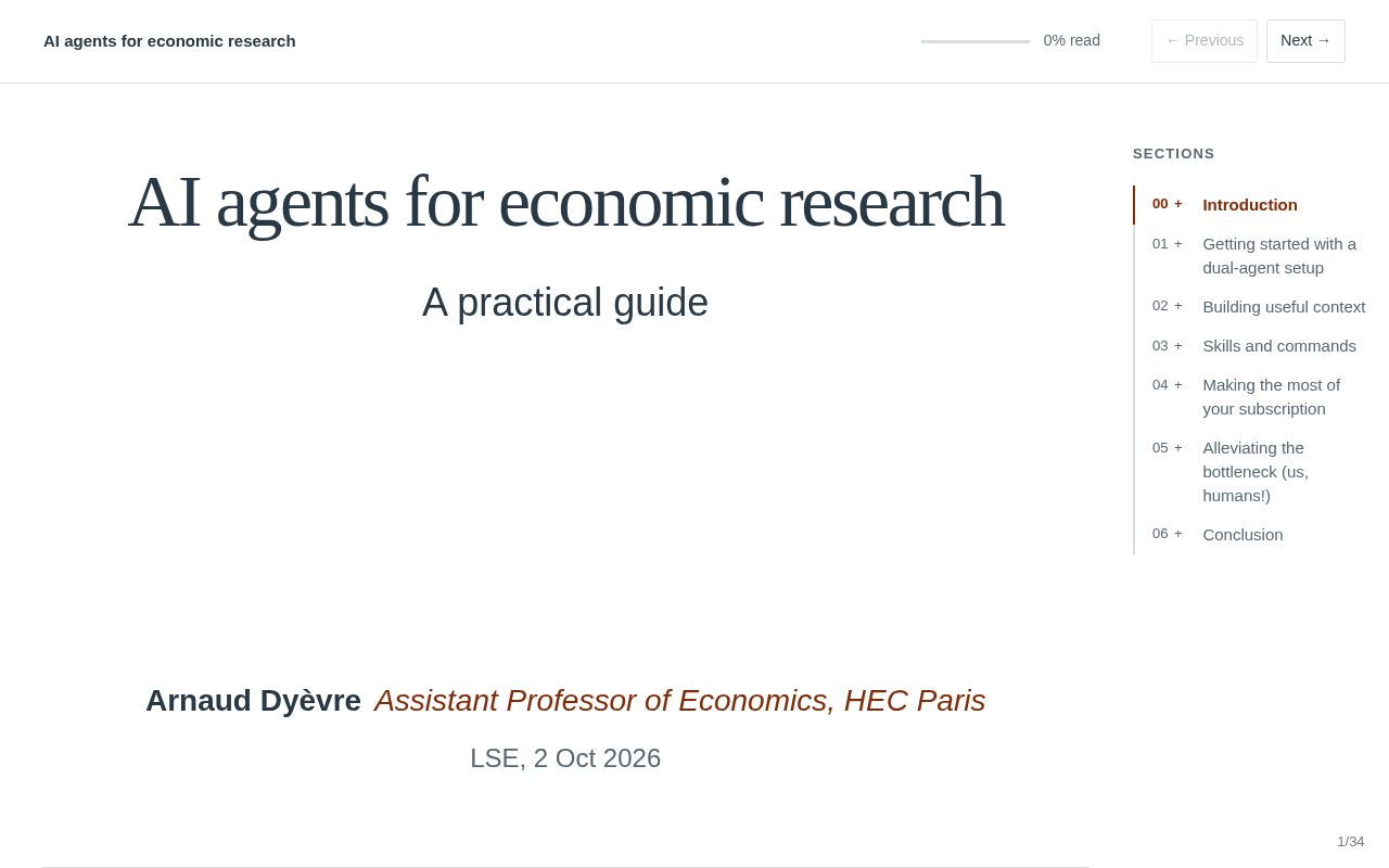 Preview of Ai Agents Economic Research