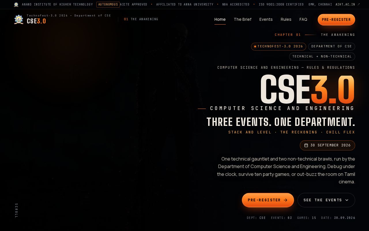Preview of Aiht Technofest Website