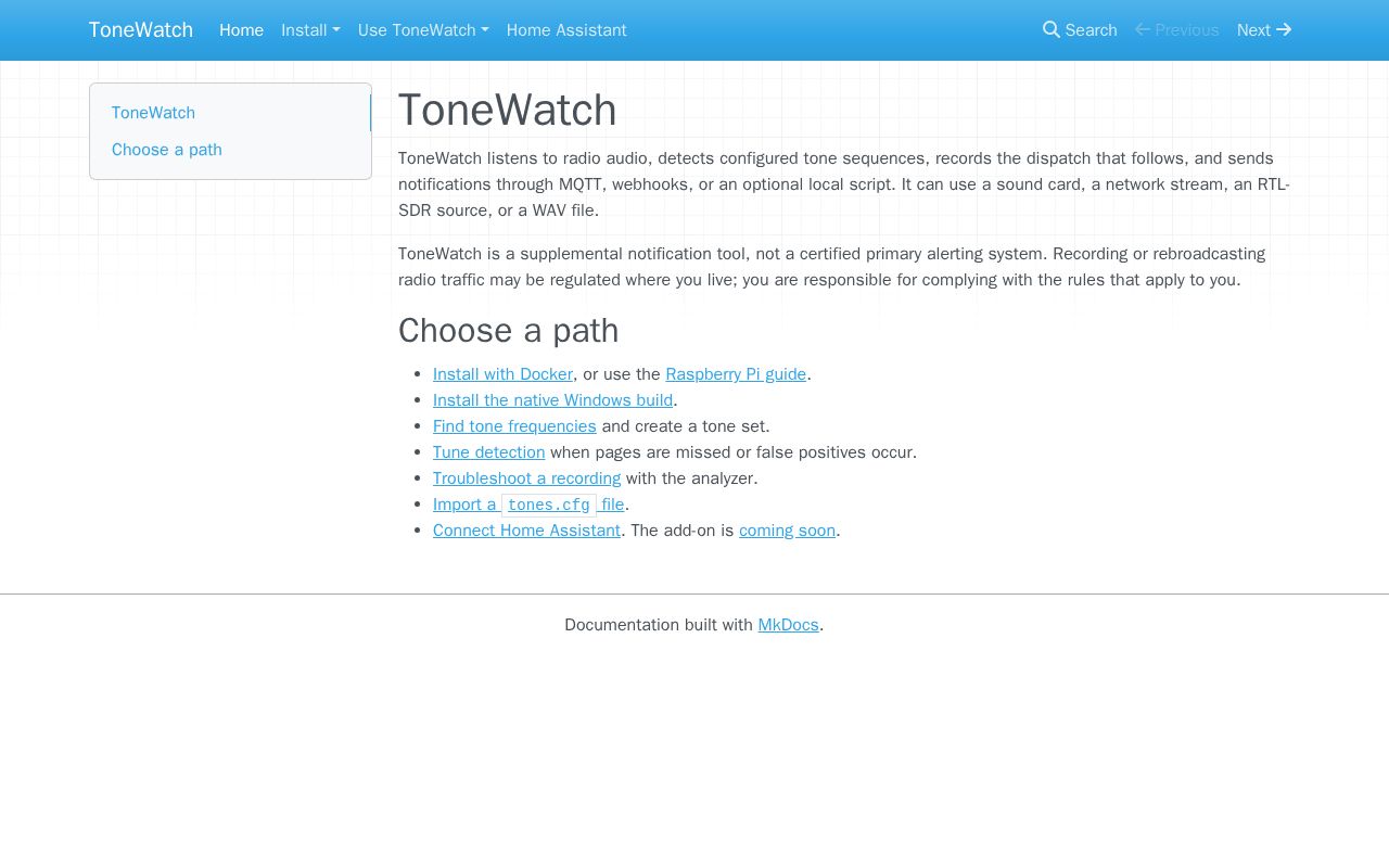 Preview of Clean-room two-tone and long-tone paging detector with Home Assistant integration