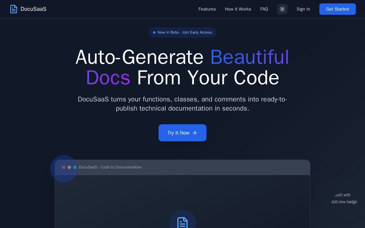 Preview of DocuSaaS