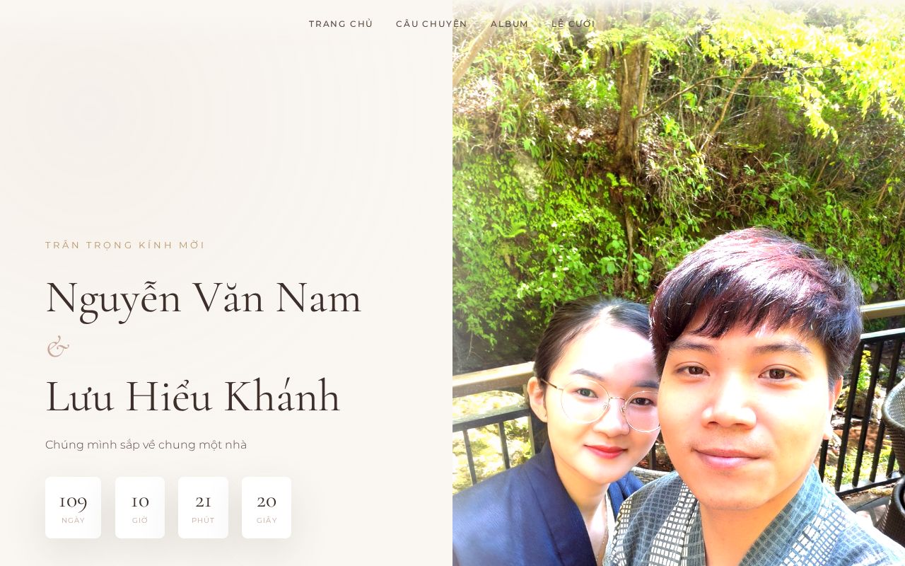 Preview of Thiệp mời đám cưới Nguyễn Văn Nam & Lưu Hiểu Khánh