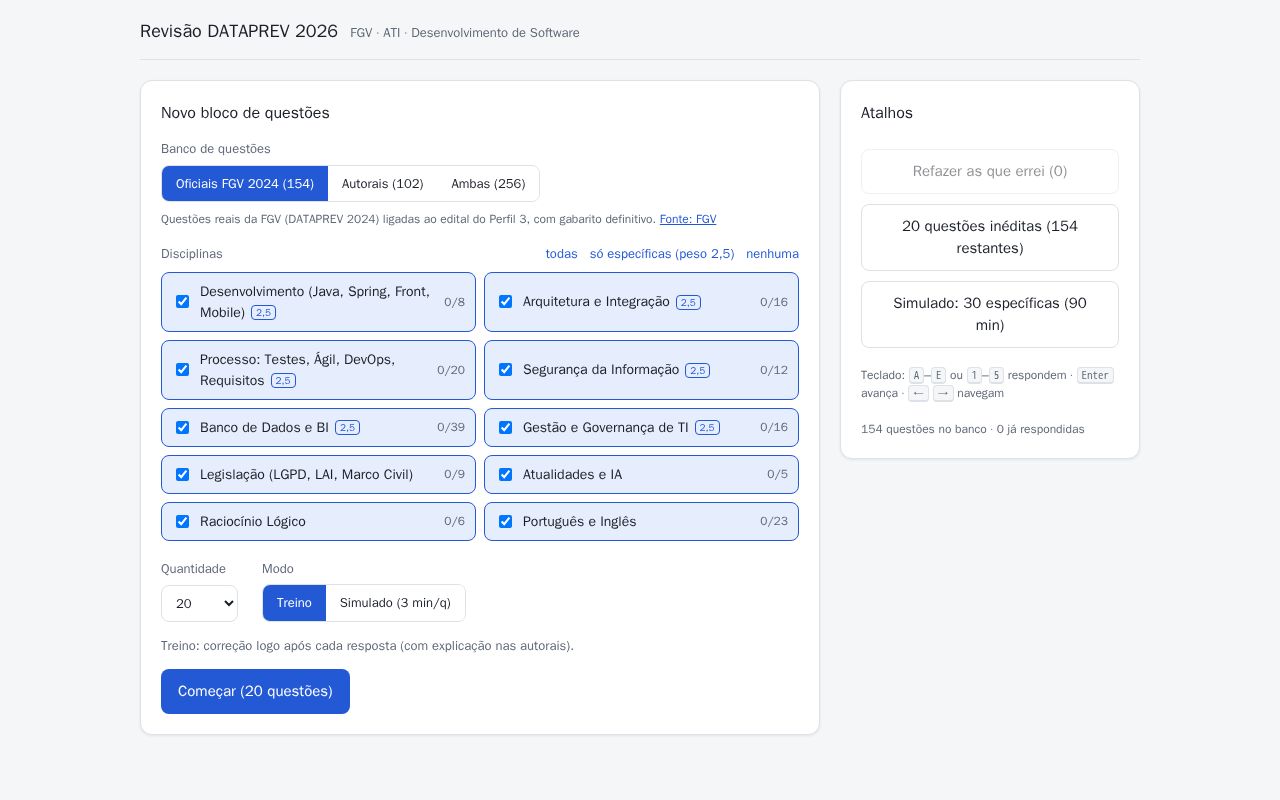 Preview of Dataprev Quiz