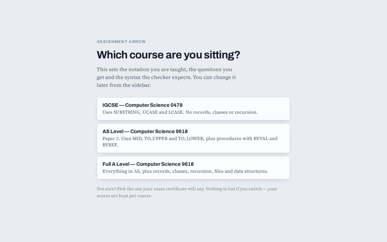Preview of Assignment Arrow