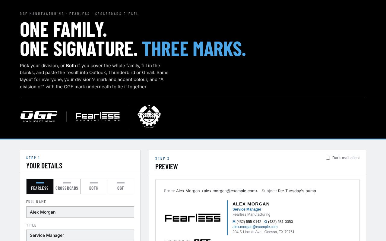 Preview of OGF Signature Builder