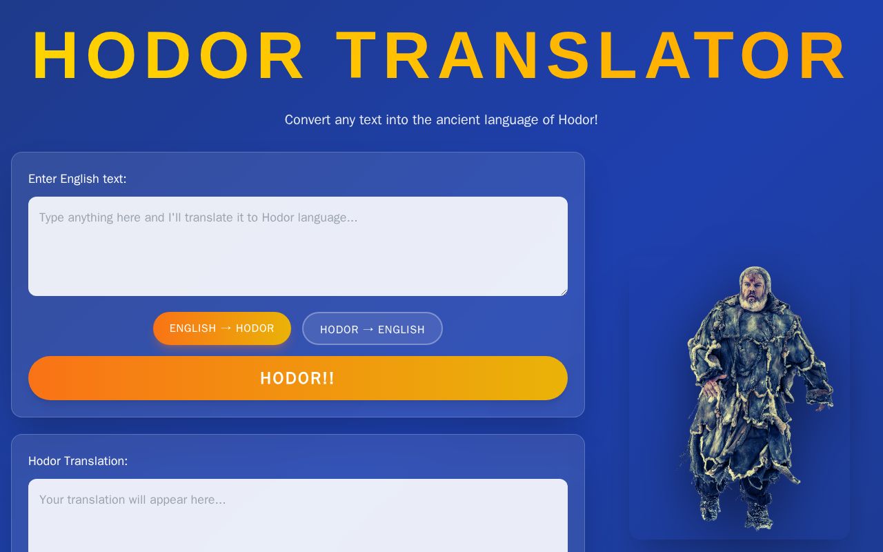 Preview of HODOR TRANSLATOR
