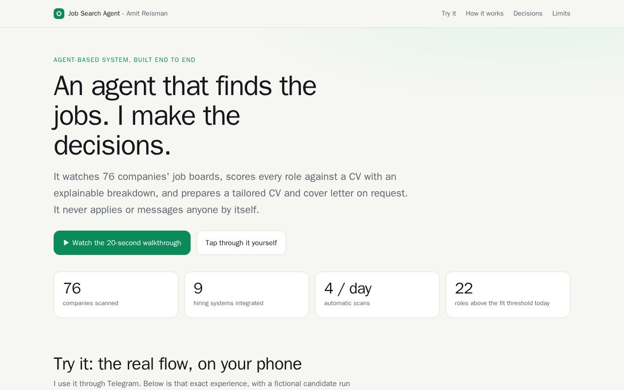 Preview of Job Search Agent