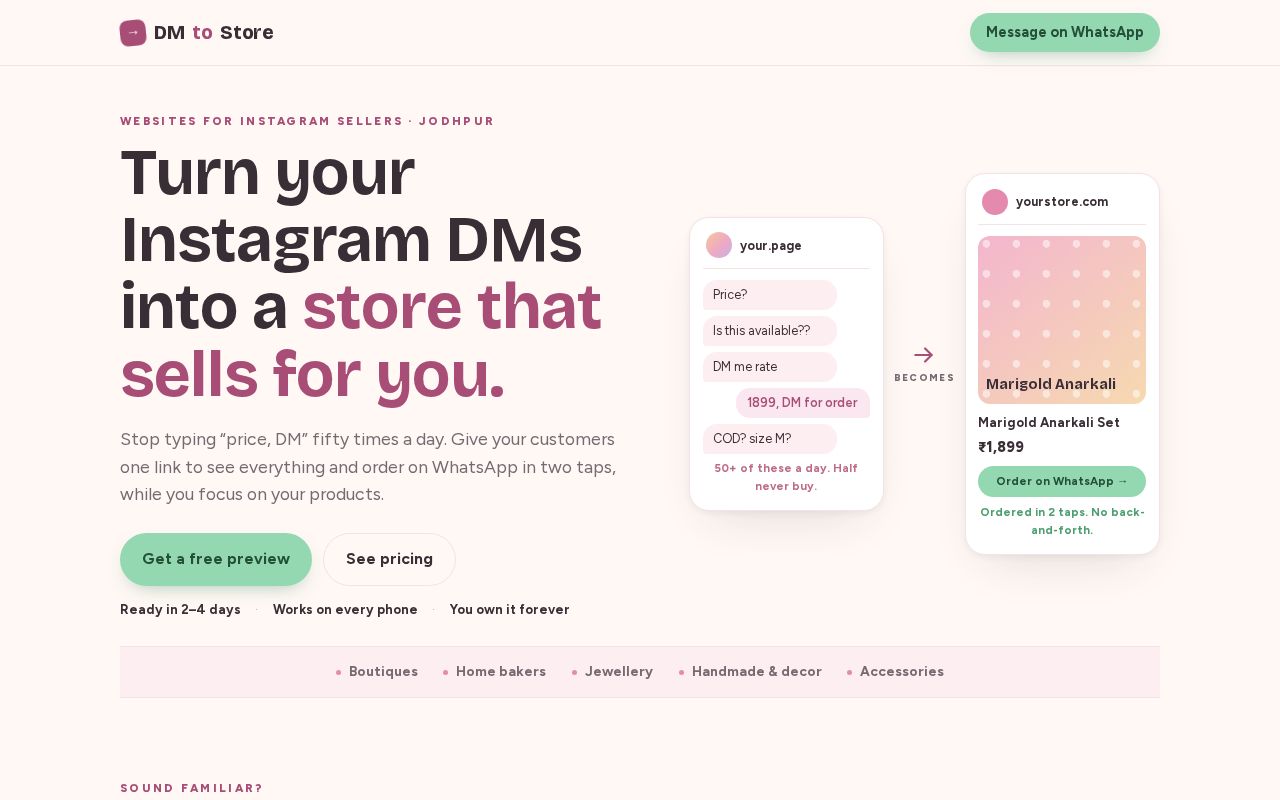 Preview of E Commerce Template