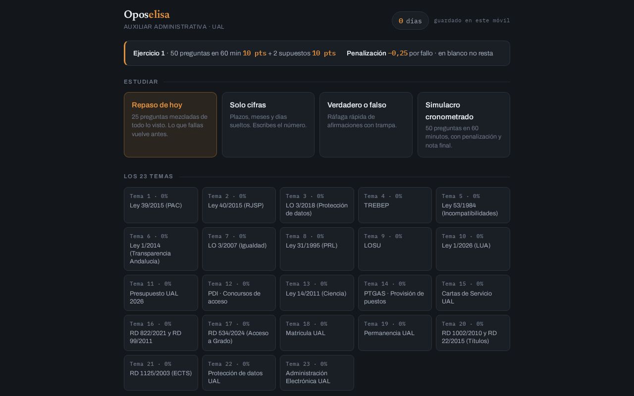 Preview of Preparación de la oposición de Auxiliar Administrativa de la UAL