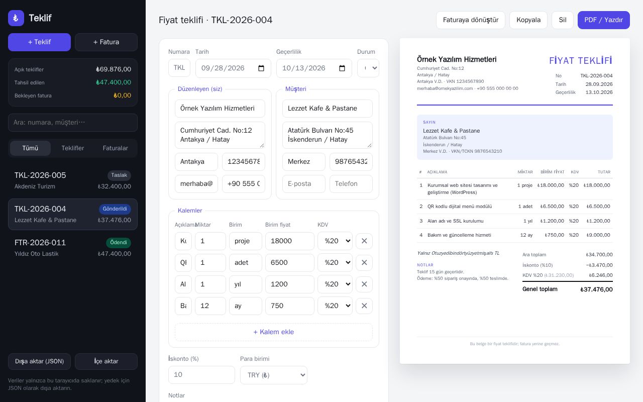 Preview of Teklif
