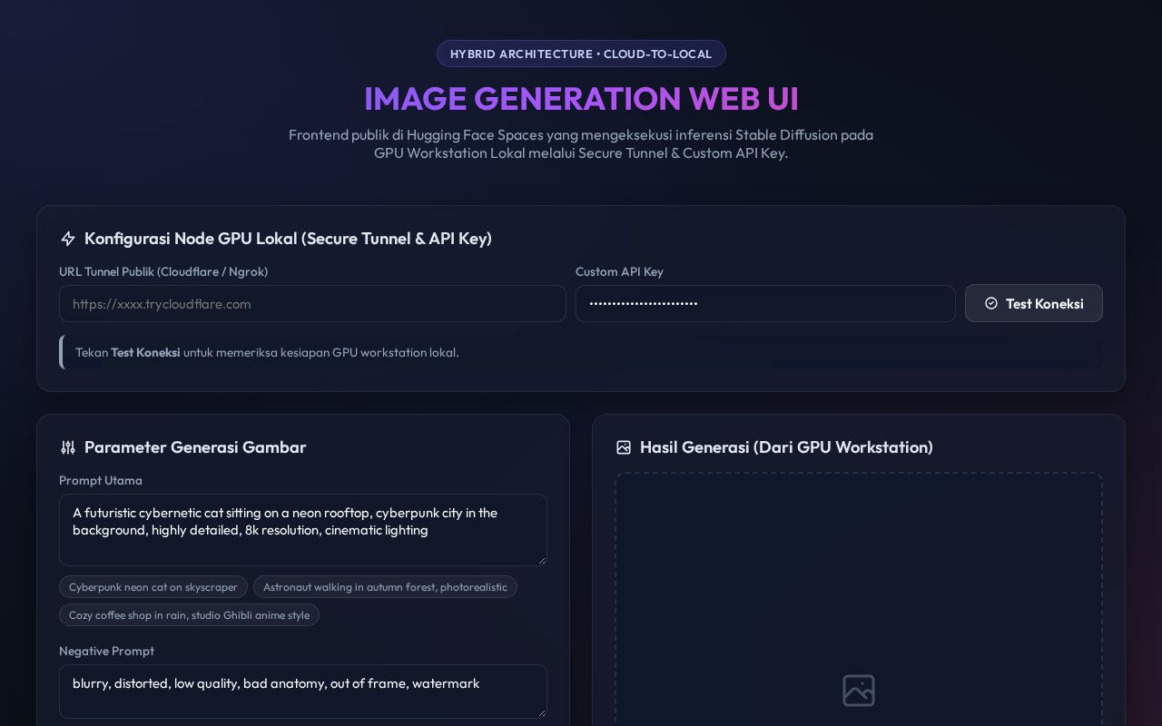 Preview of Image Generation Hybrid WebUI