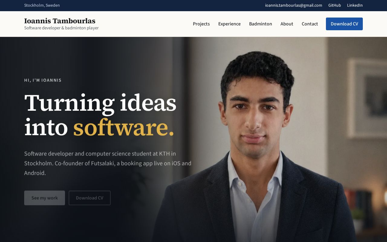 Preview of Ioannistambourlas Github Io